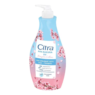 FernnyBaby ซิตร้า โลชั่น Citra Lotion 300ML AHA Sakura โลชั่นบำรุงผิว รุ่น โลชั่น ซิตร้า ขวดปั๊ม สีชมพู ซากุระ 300 มล.