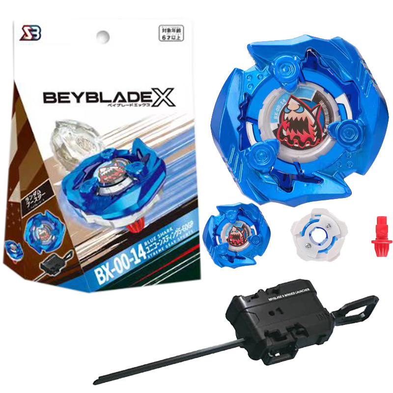 Limited Edition Beyblade X BX-14 Shark Edge Blue Beyblade Xtreme พร้อม Launcher Led Grip ชุดสําหรับ Beyblade Burst ของเล่นเด็กสําหรับเด็กของขวัญวันเกิด