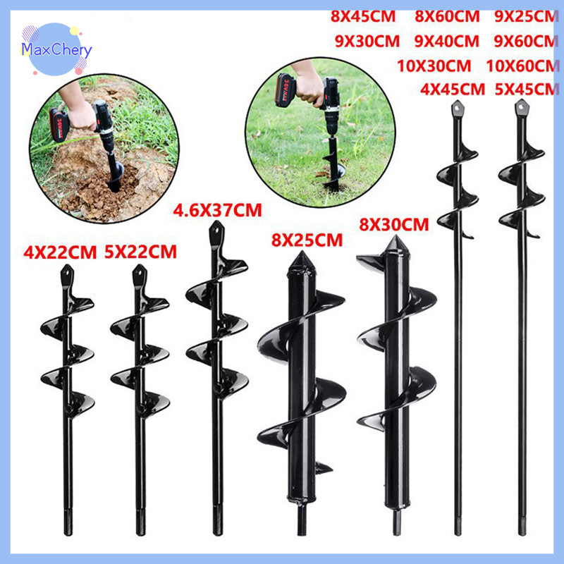 Mchy> ing ดอกไม้และพืชขุดหลุมเจาะบิตเกลียว Rod หลวมดินโลหะผสม Ground Ddrill Bit ก้านสั้นใหม่