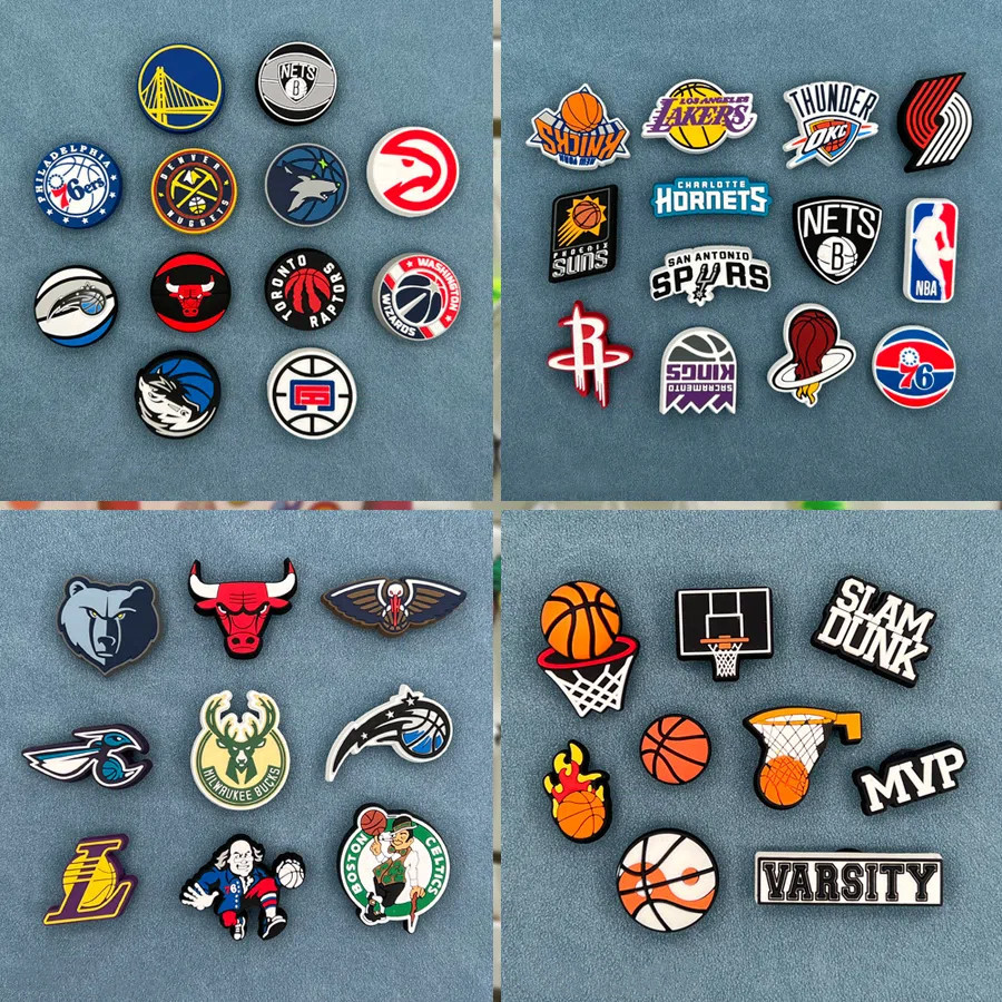 jibbitz crocs team Logo basketball jibbitz crocs ของแทั    crocs jibbitz jibbitz set