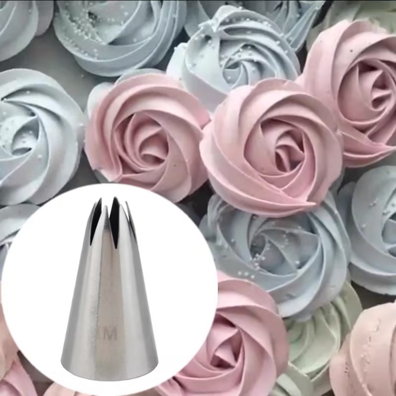 1m/2d/2f/6b/195/336 คุกกี้กุหลาบกรอบ 6 ชิ้นขนาดกลาง