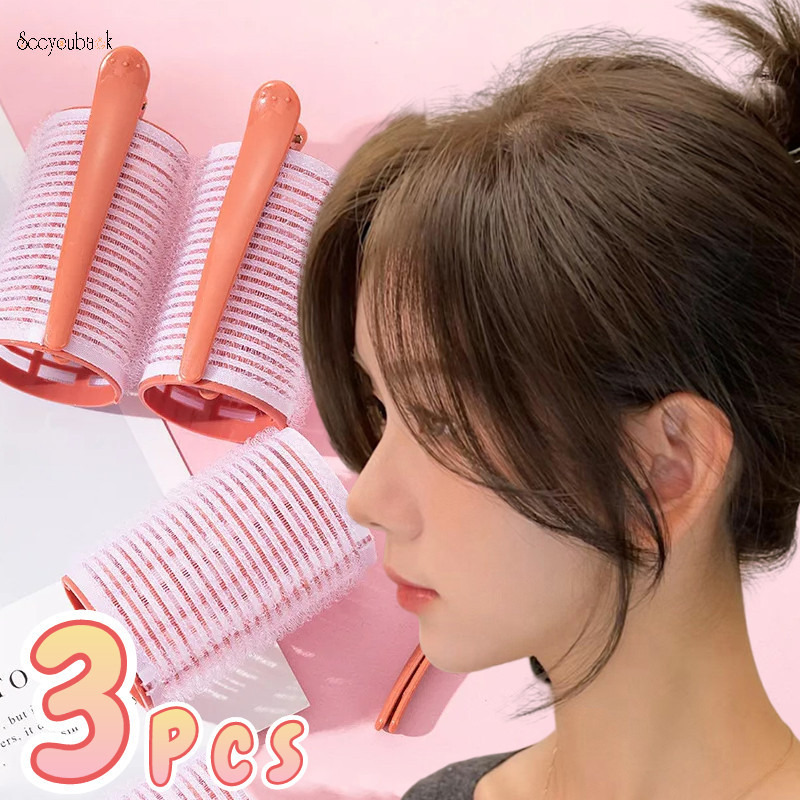 3ชิ้น/ล็อตเรียบลูกกลิ้งผมไม่มีความร้อนดัดผมพลาสติกกาวในตัวดัดผมเครื่องมือทําผมสาวความงามจัดแต่งทรงผมเครื่องมืออุปกรณ์ผม