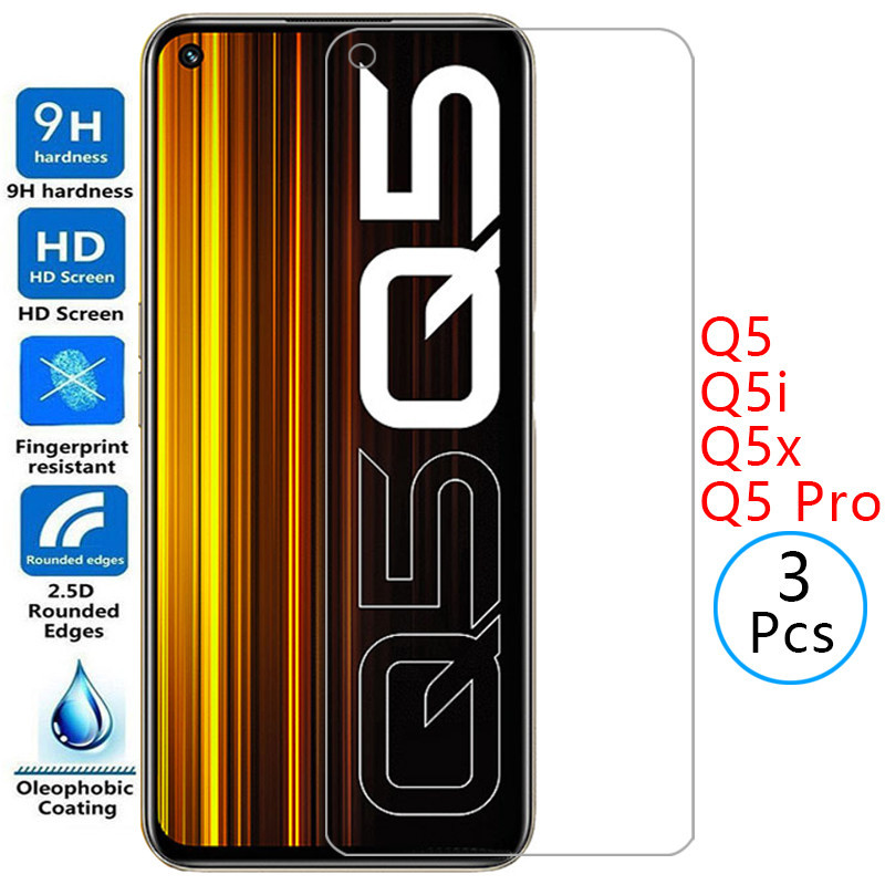 กระจกนิรภัยป้องกันสําหรับ realme q5 pro q5i q5x ป้องกันหน้าจอบน realmeq5 q 5 i 5i 5q q5pro ฟิล์ม rea