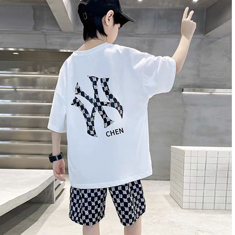 ใหม่ 2-14y เด็กใหญ่เสื้อยืดเด็กแขนสั้นหลวมเด็กชายและเด็กหญิงเสื้อ Unisex ขนาดใหญ่ Tops Tees