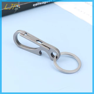 LJF 1 PC ไทเทเนียม Carabiner Multi-function พวงกุญแจ OutdoorWaist Chain แหวนหัวเข็มขัดที่เปิดขวดเบียร์เครื่องมือ TH