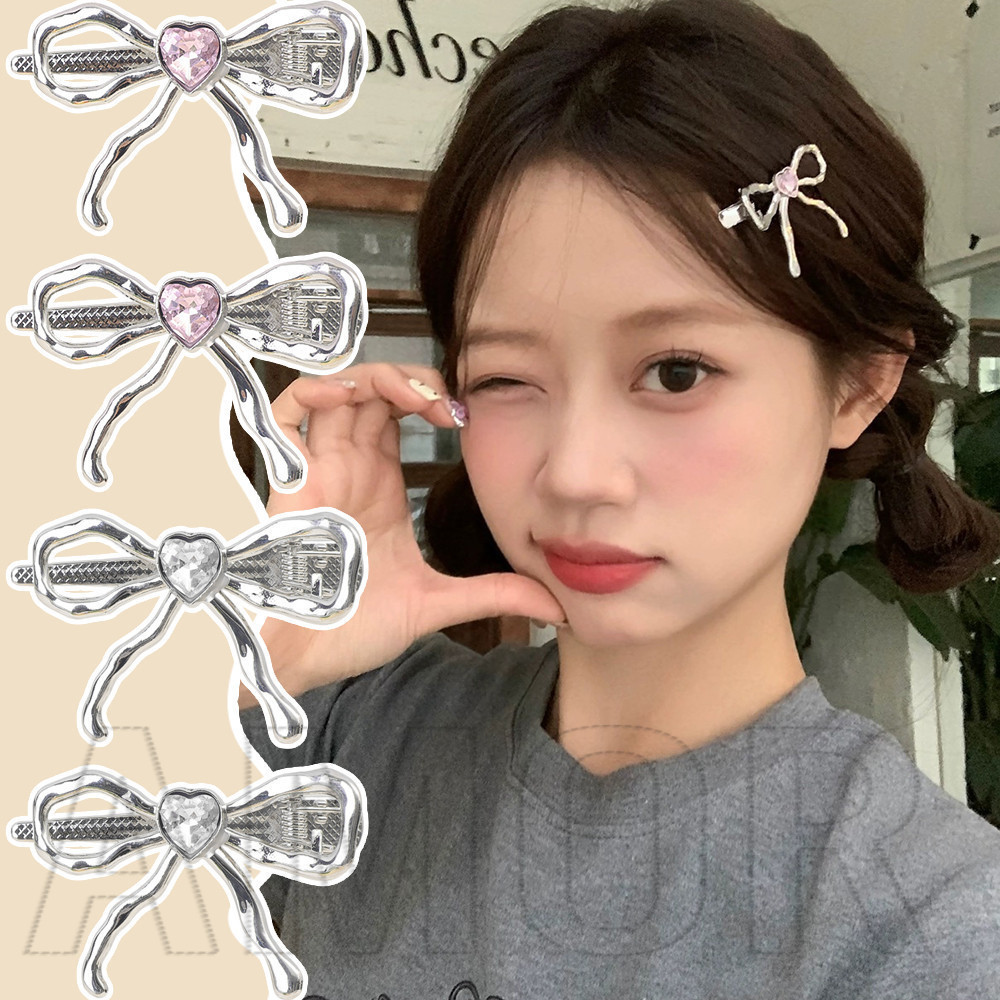 2ชิ้นกิ๊บโบว์ผิดปกติ-แต่งตัวอุปกรณ์ผม- ย2เค,หวาน,หรูหรา,แฟชั่น-รัก พลอยเทียม กิ๊บ-สําหรับสาวพรรค,สวมใส่ทุกวัน-โลหะ ใบเรียกเก็บเงินเป็ด คลิป