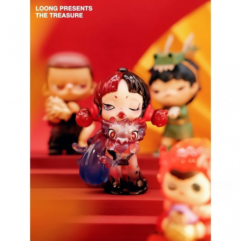 x&y POPMart ปีมะโรง มังกรนำเสนอ Treasure Series Channel Xianrui Series Mystery Box sp dimoo Hicpu Year of the Dragon