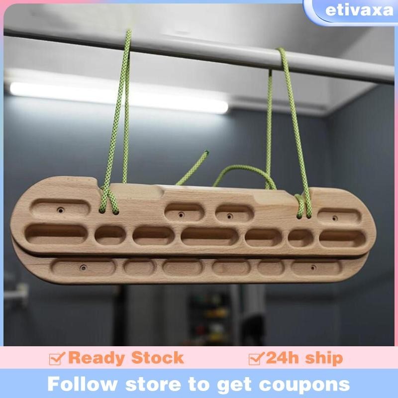 [Etivaxa] Climbing Fingerboard Training Board Upper Body ออกกําลังกายปีนเขาสําหรับนักกีฬากลางแจ้งในร