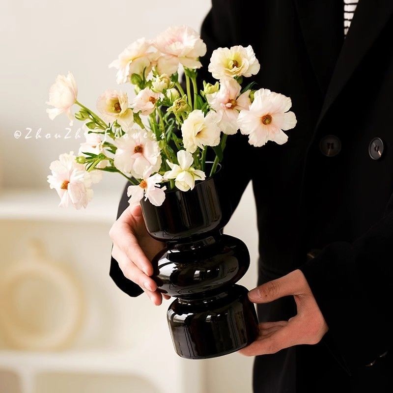 แจกันเรียบง่าย ของแต่งบ้าน พร็อพถ่ายรูป ร้านกาแฟ ร้านอาหาร ของ[พร้อมส่ง] แจกันแก้วสไตล์ฝรั่งเศส French-style glass vase - รูปที่ 3