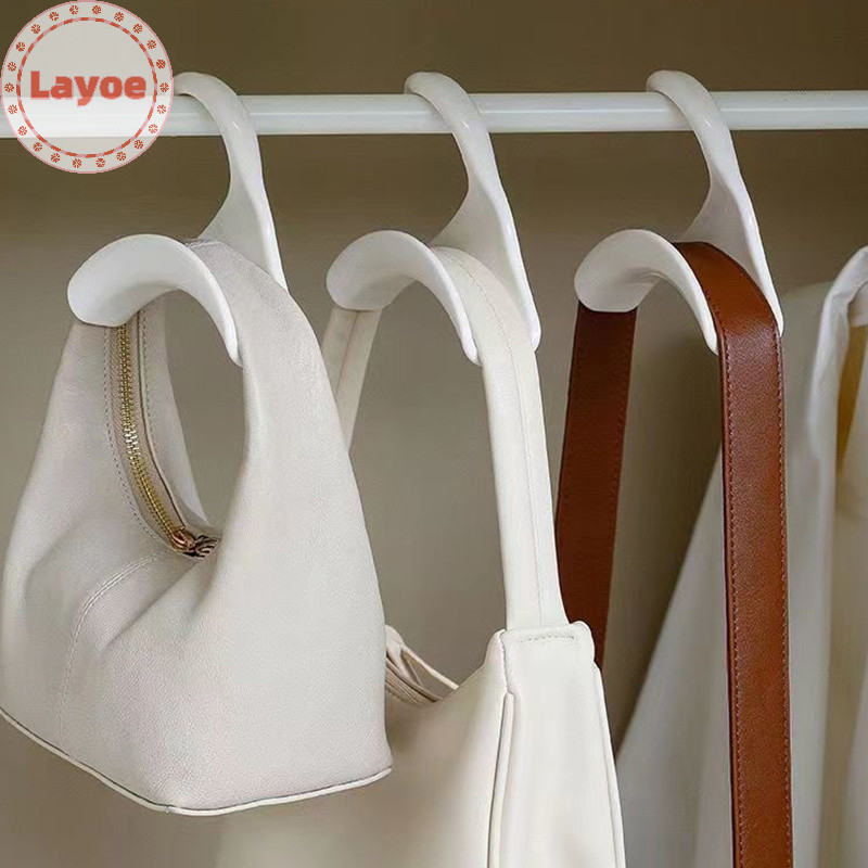 Layoe ทนทานกระเป๋า Rack Holder Home Closet หมวกผ้าพันคอผ้าไหมผ้าคลุมไหล่กระเป๋าถือจัดเก็บ Arched แขวน Hook TH