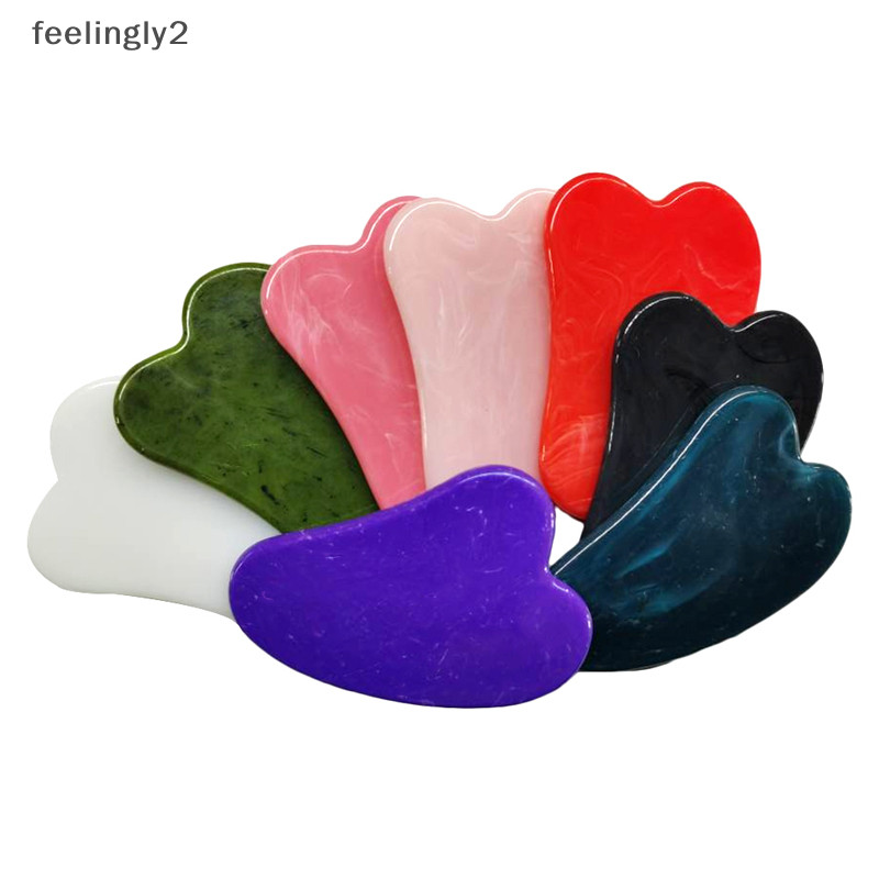 {Hot-J} กระดานขูดกัวซานวดใบหน้าคอ Lifg ลบริ้วรอย Beauty Care {VN}