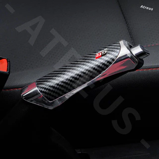 Toyota GR ปลอกหุ้มเบรคมือสําหรับรถยนต์ ปลอกหุ้มเบรคมือ คาร์บอนไฟเบอร์ ครอบเบรคมือลายคาร์บอน สำหรับ Toyota Prius Fortuner Corolla Cross CHR Camry Wish Vios Veloz Estima Sienta Yaris Ativ Altis Hilux Revo bZ4X Hiace