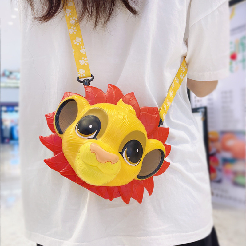 ฝาแก้ว ฝาแก้ว tyeso ฝาขวดน้ํา ของแท้ Lion King Straw Cup Drink Cup Simba Shape Cup Popcorn Bucket ภา