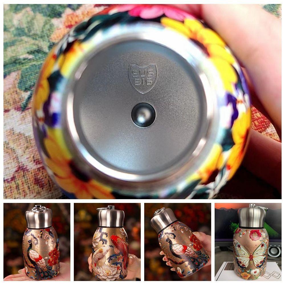 ขวดน้ํา โย็อค 316 สแตนเลส 300มล ถ้วยฉนวนป้องกันการรั่วแบบพกพาทนทานบางฉนวนขวดน้ําความร้อนเดินป่ากลางแจ้ง - รูปที่ 7