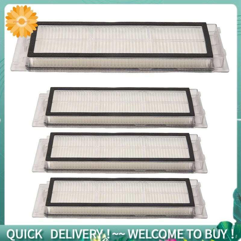 ตัวกรองสําหรับ Roborock S5 S5 MAX S6 E20 E25 E35 C10 S50 สําหรับ Xiaomi หุ่นยนต์สูญญากาศ, 4-Pack