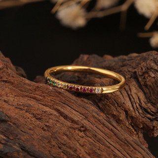 แหวนผู้หญิงเหล็กไทเทเนียมเพทายสีละเอียดพิเศษสไตล์เกาหลีทุกคู…