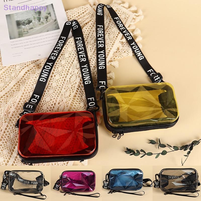 Standhappy Fashion Transparent Crossbody Bags Womens Bag Trend Totes Handbag Shoulder Bag Suitcase Purse Clutch Bag New