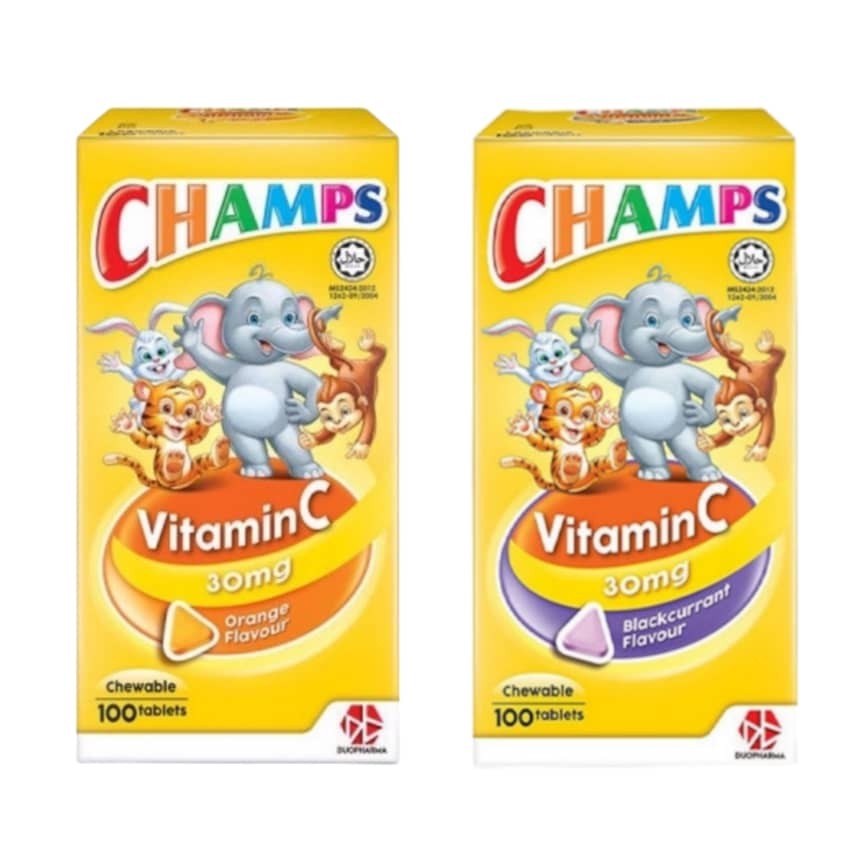 CHAMPS VIT C 30MG TABLET 100S ORANGE BLACKCURRANT (EXP:01/2027)