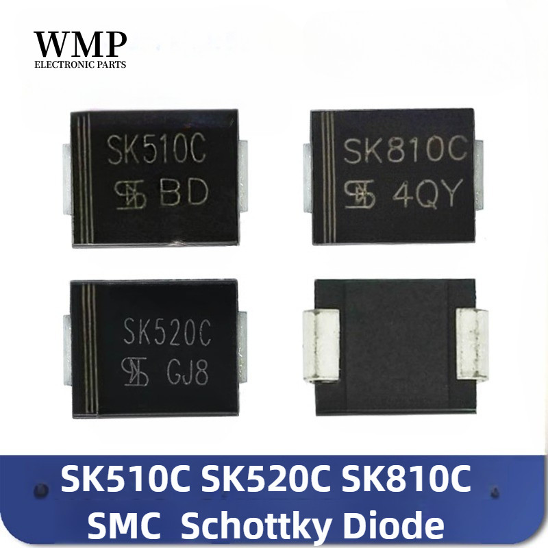 Original SK510 SK520 SK810 SS5150 MURS460 SS510 B5100 MB510 MB810 S8KC Schottky Diode SMC แพคเกจ