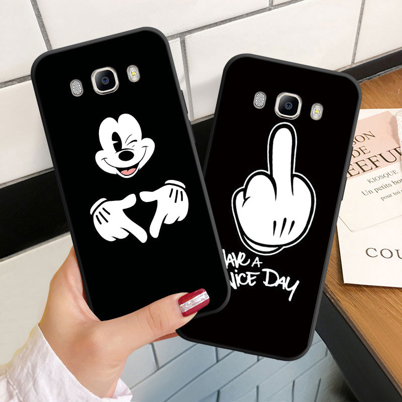 ปลอกสําหรับ Samsung J3 J5 J7 2015 2016 2017 Pro Plus J7+ Soft Silicoen เคสโทรศัพท์สีดํารูปแบบ