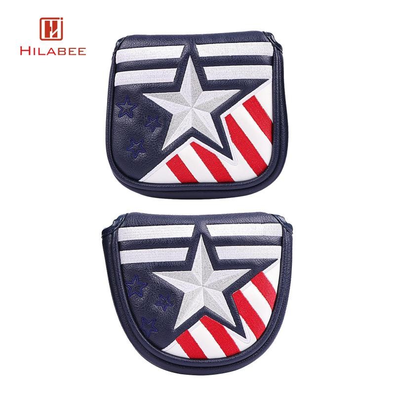 Hilabee Golf Mallet Putter Cover Golf Club Head Cover กีฬา Wrap Sleeve Golf Putter Protection Club Headcover อุปกรณ์เสริม