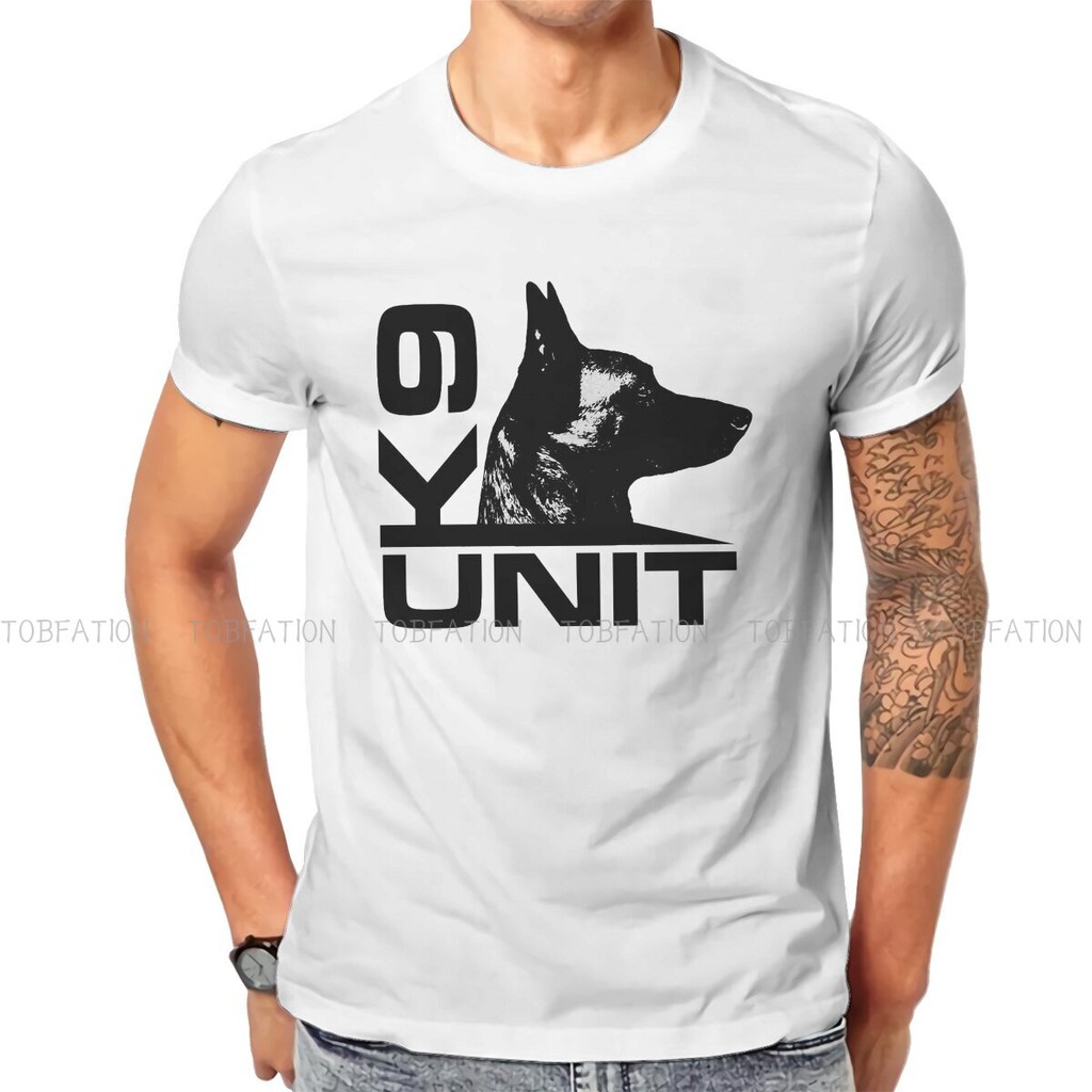 สุนัขเบลเยียม K9 Unit Tshirt Homme Mens Blusas T สําหรับผู้ชายผ้าฝ้าย