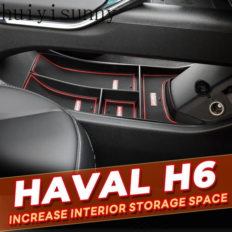 Hys 2021 ถึง 2023 ปีรุ่น HAVAL H6 H6 PHEV H6 ที่วางแขนกล่องเก็บกลางกล่องเก็บช่องกล่องเก็บของดัดแปลงอ