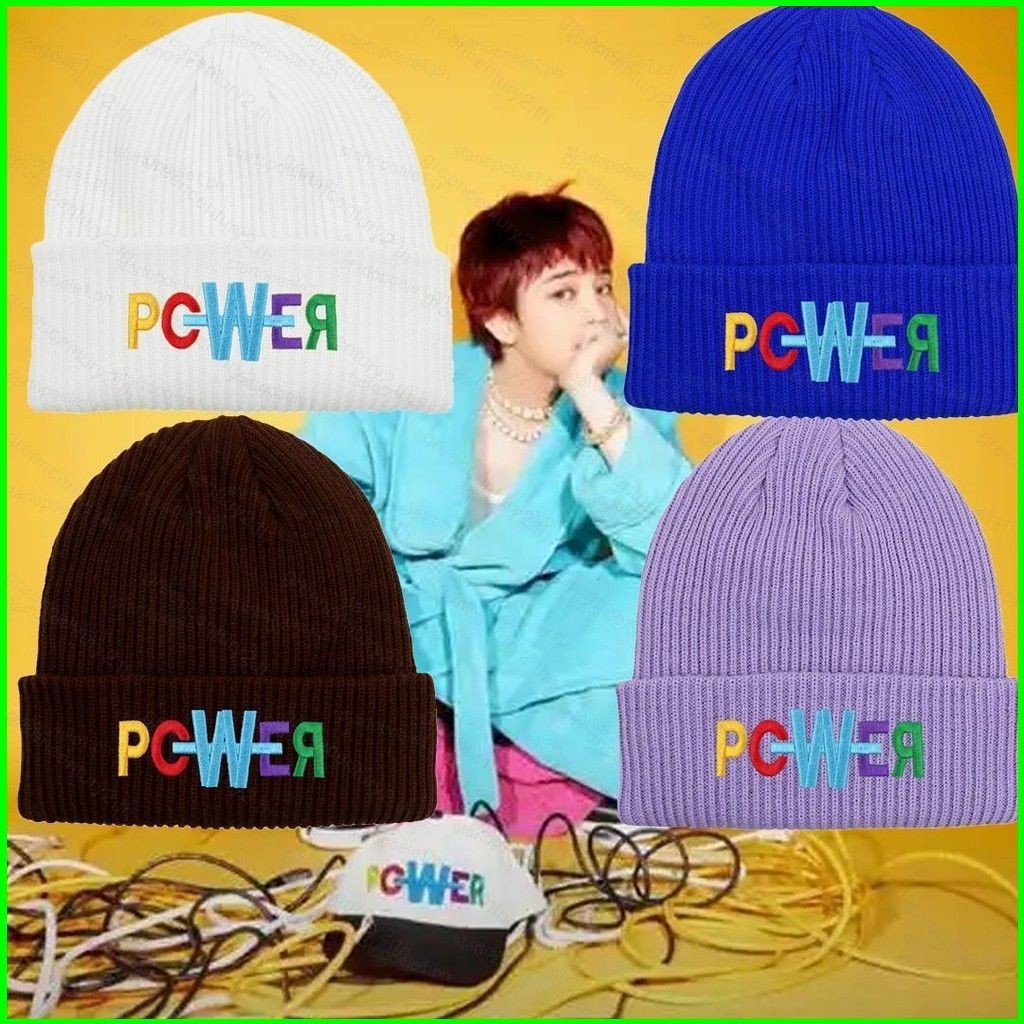G-dragon POWER หมวกถักปักคุณภาพสูง GD หมวกทําด้วยผ้าขนสัตว์ฤดูใบไม้ร่วงและฤดูหนาวหมวกอบอุ่น
