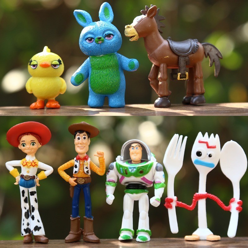 Disney Toy Story Woody Buzz Light ปี Forky Rex Action Figures Collection Mini ตุ๊กตาของเล่นเด็กสําหร