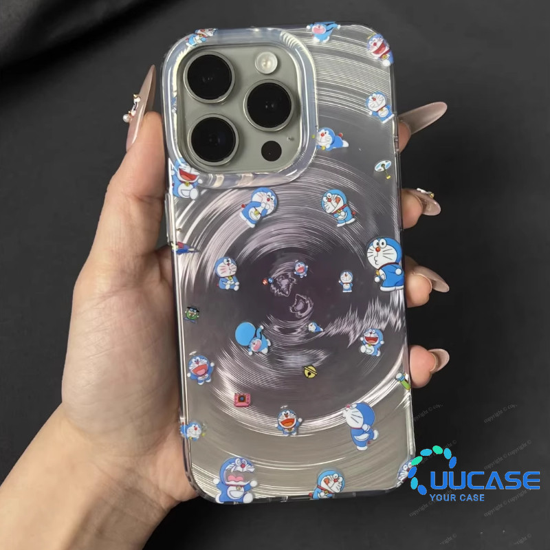 สําหรับ ไอโฟน 16มือโปร โทรศัพท์มือถือ เคสแมวการ์ตูนน่ารัก ใหม่ ไอโฟน15โปรแม็กซ์ สองชั้น 14 หญิง 13 เ