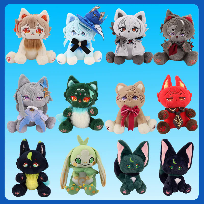 Genshin Impact Plush Kazuha Arlecchino Furina Meow Plush Genshin Impact Plushie Kawaii Stuffed Anime