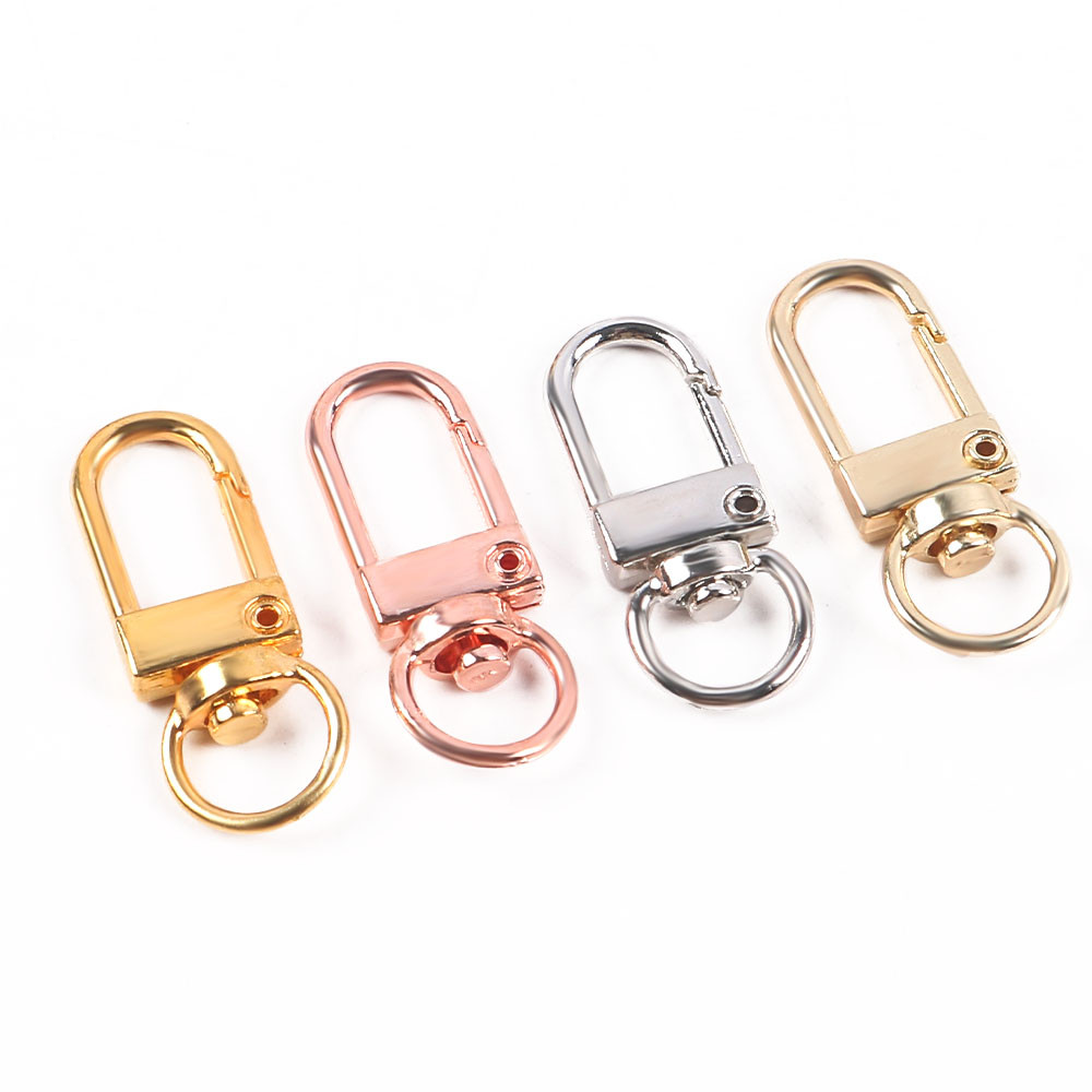 10pcs หมุนหัวเข็มขัดสุนัข Carabiner Gold Lobster Clasps ตะขอสําหรับเครื่องประดับ DIY ทํา Key แหวนอุปกรณ์เสริมอุปกรณ์ - รูปที่ 3