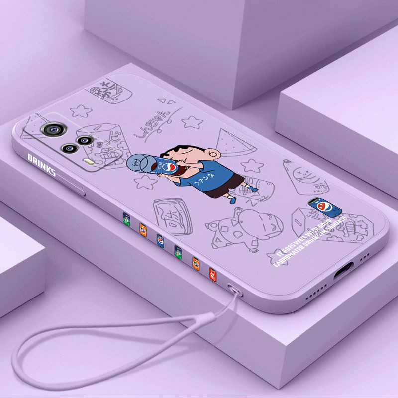 เคส Vivo Y19S / Y19S Pro / Y72 / Y51 / Y31 2021 / Y51S / Y53S / Y27 4G / Y52 5G tpu ฟรีเชือกเส้นเล็กแฟชั่นเคสโทรศัพท์แบบนิ่ม KCXX - รูปที่ 2