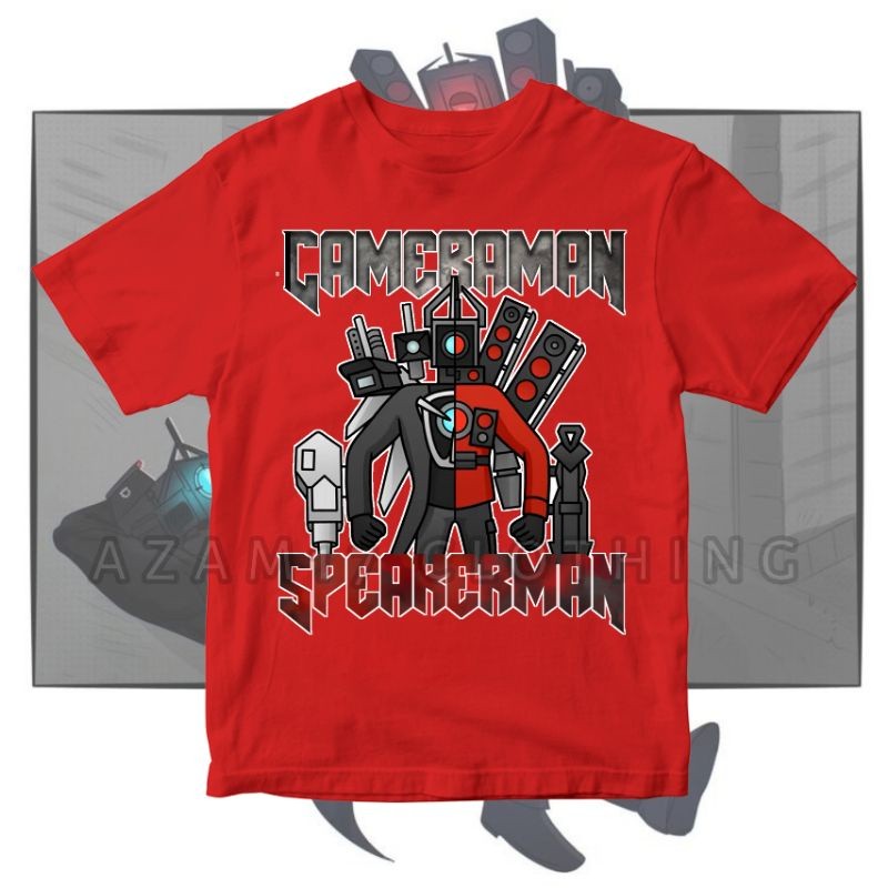 Titan Speakerman X Titan Cameraman Skibidi สําหรับผู้ชาย และผู้หญิงเสื้อยืดเด็ก