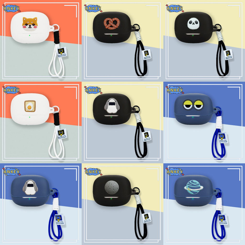 Case for Baseus Bass BP1 Pro ANC Protective silicone Baseus Bass EP10 Pro Cute Shark Cartoon Covers 