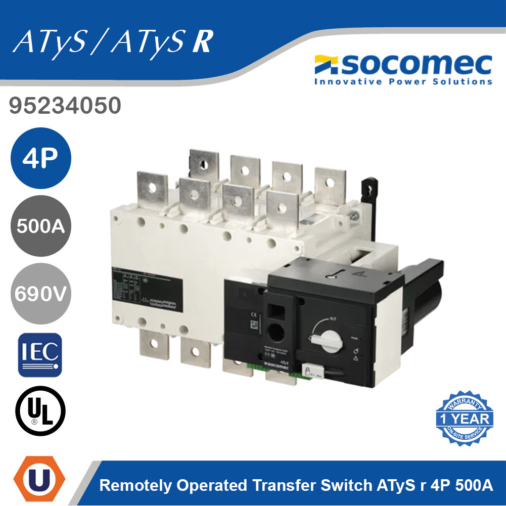 Socomec Remotely Operated Transfer Switch ATyS r 4P 500A | 95234050 | Ucanbuys