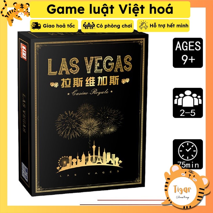 Boardgame Las Vegas Casino Good card Game พร้อมกฎหมาย Tigar เวียดนาม