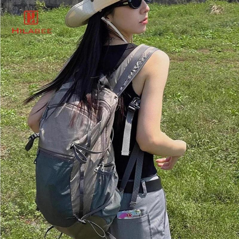 Hilabee กระเป๋าเป้สะพายหลังเดินป่า Rucksack Travel Daypack สําหรับการเดินทางกีฬากลางแจ้ง Backpacking