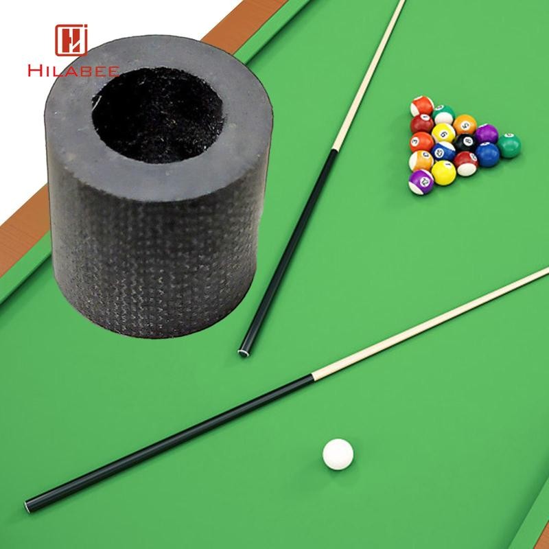 Hilabee บิลเลียดคิว Ferrule คาร์บอนไฟเบอร์แบบพกพาน้ําหนักเบาซ่อมเครื่องมือ Pool Cue Ferrule Cue เคล็ดลับบิลเลียดเปลี่ยน