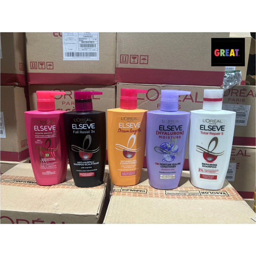 L'Oreal ELSEVE ลอรีอัล แชมพู/ครีมนวดผม L'Oréal 
แชมพู 400-410ml.