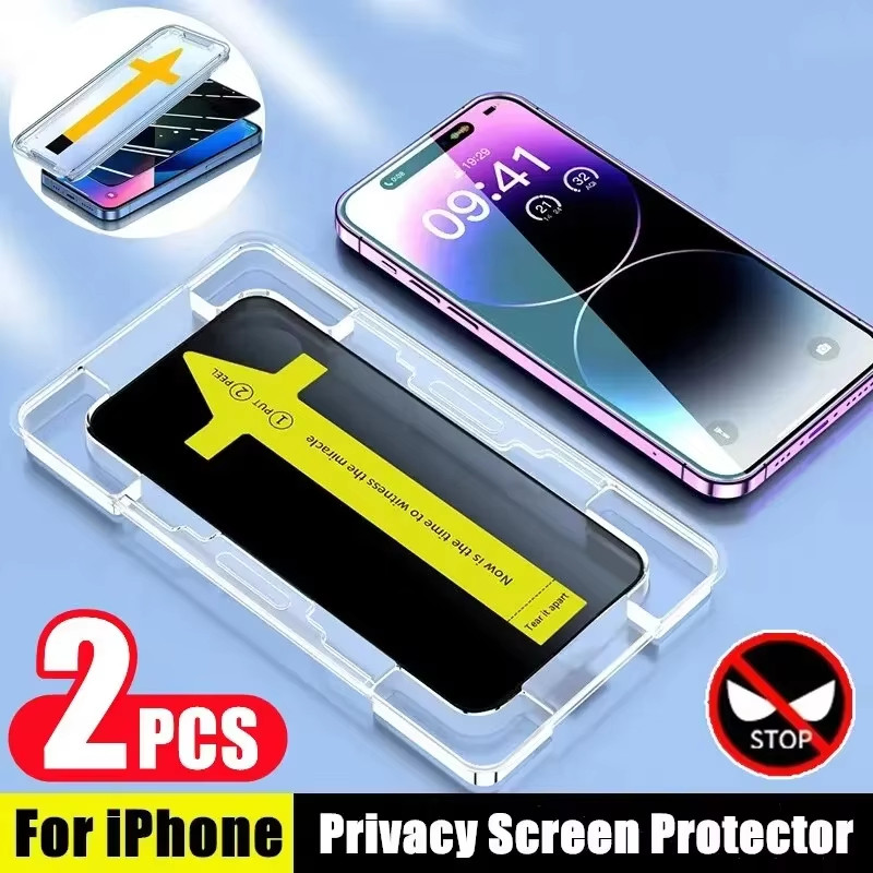 2pc ฟิล์มกระจก เต็มจอ สำหรับ Xiaomi กันมองกันเสือก Redmi 14C 13C 12C Note 14 13 12 11 Pro 10 9 8 Mi 14 Poco X7 F7 X6 X5