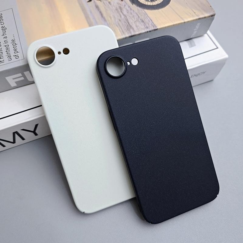 Matte Hard PC เคสกันกระแทกสําหรับ iPhone 17E 16E SE4 Sandstone ป้องกันลายนิ้วมือกลับเคสโทรศัพท์ฝาครอบ
