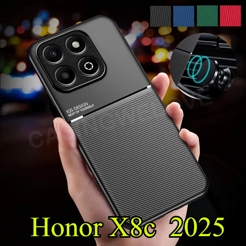 สําหรับ Honor X8c X7d X6C X6B X8B X9B X9A X8A X9 X9d X9C 400 สมาร์ท X70 4G 5G 2025 หนังเนื้อผู้ถือรถกันกระแทกเคสโทรศัพท์ฝาหลัง