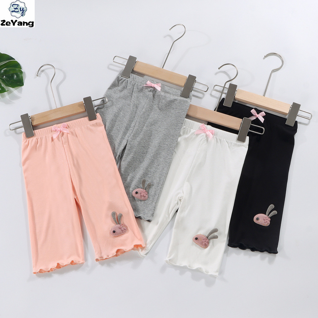 [ZY] 80-150 ซม. พร้อมส่ง กางเกงเลกกิ้ง ขาสั้น ห้าส่วน ลําลอง ระบายอากาศ แฟชั่น เรียบง่าย เข้ากับทุกชุด สไตล์เกาหลี สําหรับเด็กผู้หญิง