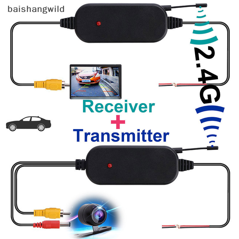 Bwth เครื่องส่งสัญญาณวิดีโอ และตัวรับสัญญาณ ไร้สาย 2.4G สําหรับกล้องมองหลังรถยนต์ เยลลี่