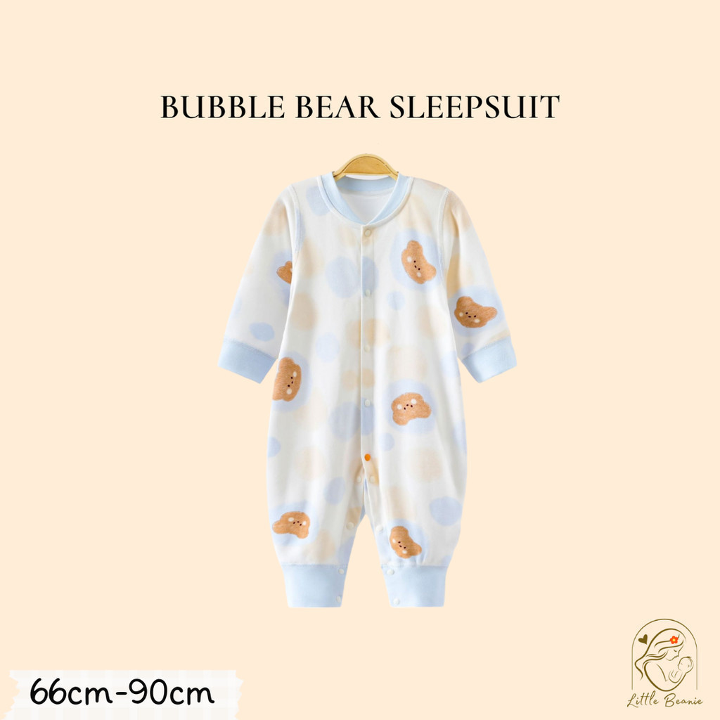 LittleBeanie BUBBLE BEAR BABY SLEEPSUIT