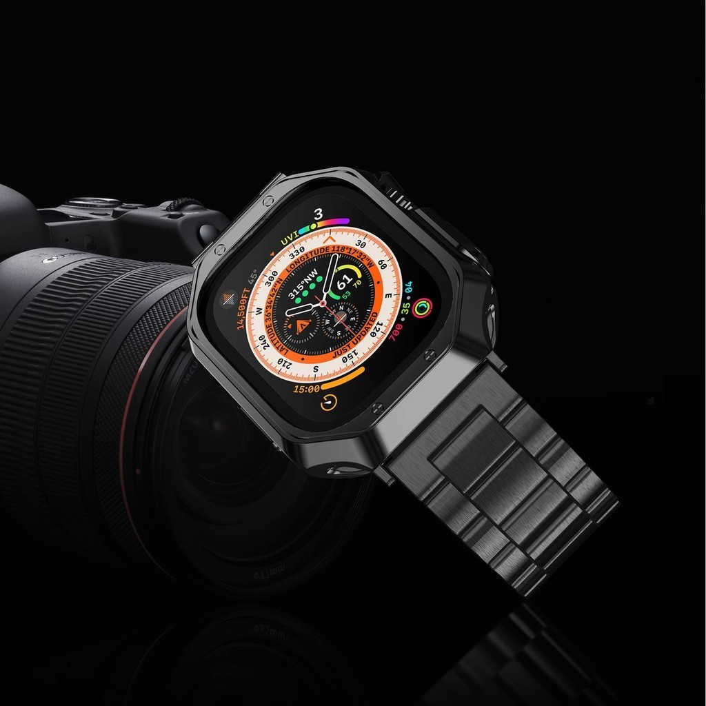 เคสป้องกัน TPU และสายนาฬิกาข้อมือ สเตนเลส โลหะ สําหรับ iwatch Ultra 2 1 Band 49 มม. 45 มม. 44 มม. 42 มม. 41 มม. 40 มม. 38 มม. iwatch series 3 4 5 6 se 7 8 9