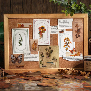 Journamm สติกเกอร์ PET ลายดอกไม้ และใบไม้ สําหรับตกแต่งสมุดภาพ เครื่องเขียน 8 ชิ้น ต่อแพ็ค