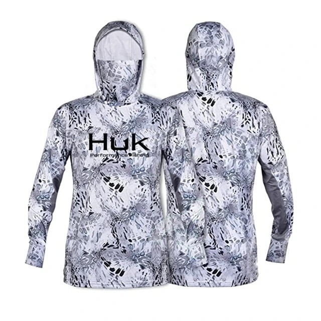 เสื ้ อตกปลาผู ้ ชายHooded Maskแห ้ งเร ็ วBreathableเสื ้ อผ ้ าฤดูร ้ อนแขนยาวUV Protection Jerseysเครื ่ องแต ่ งกาย