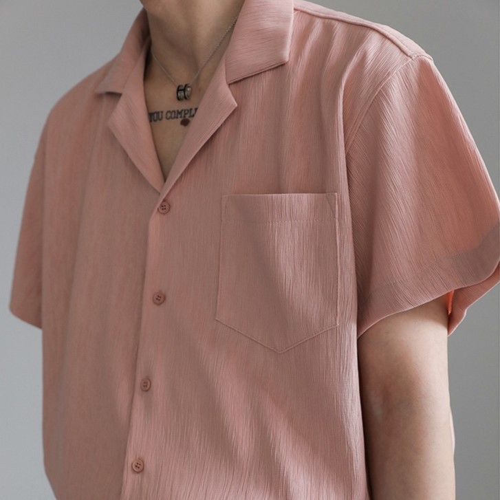 เสื้อเชิ้ตแขนสั้นลําลอง คอปก ทรงหลวม ระดับไฮเอนด์ แฟชั่นฤดูร้อน สไตล์สตรีท สําหรับผู้ชาย